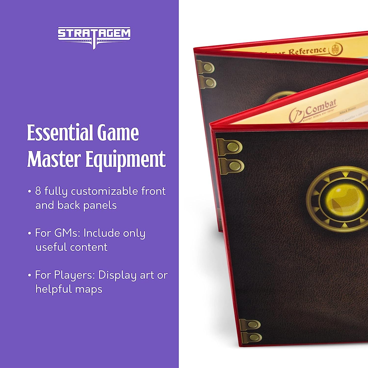 Master’s Tome 4-Panel Customizable Dry-Erase GM Screen