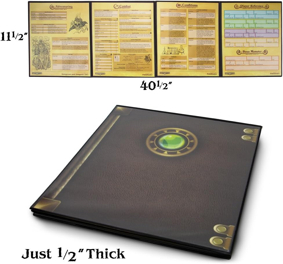 Master’s Tome 4-Panel Customizable Dry-Erase GM Screen