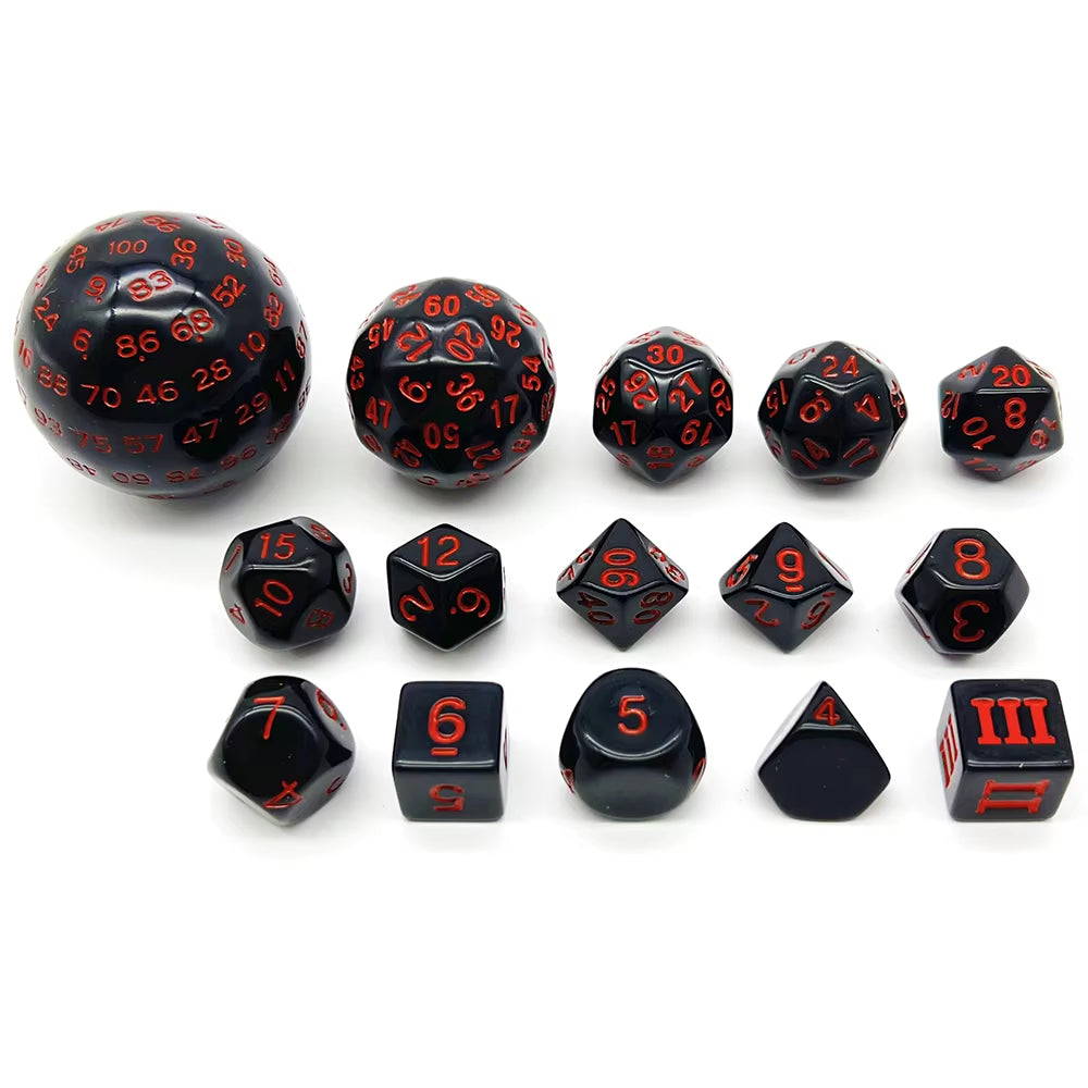 Tabletop Dice Set D3-D100 15 Pcs