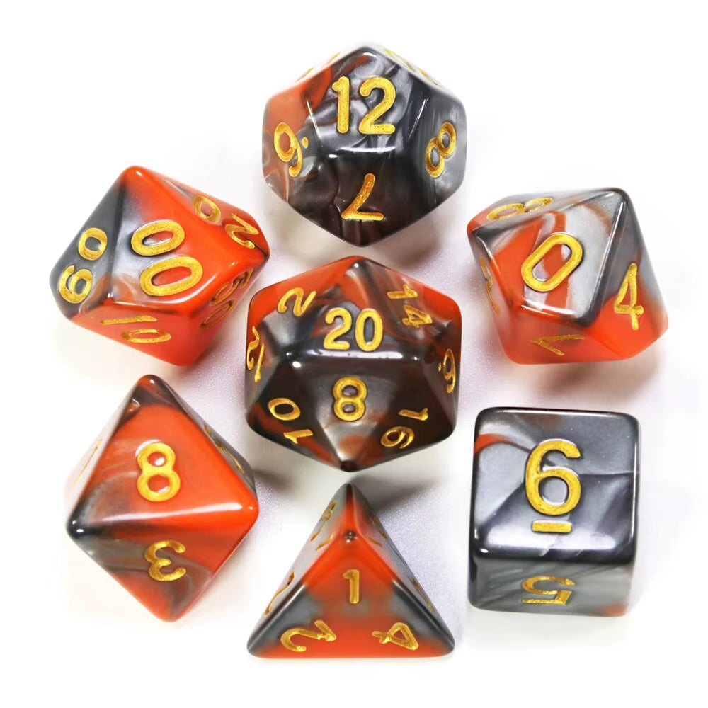 Dice DND Game Dice Role Dice Mixing Colours Dice Set with Bag 9 Different Styles Available for Portable Toys DND RPG TRPG Games