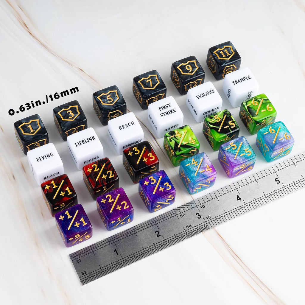 63-Piece Token & Counter Set for MTG — Dice Counters / Ability Markers