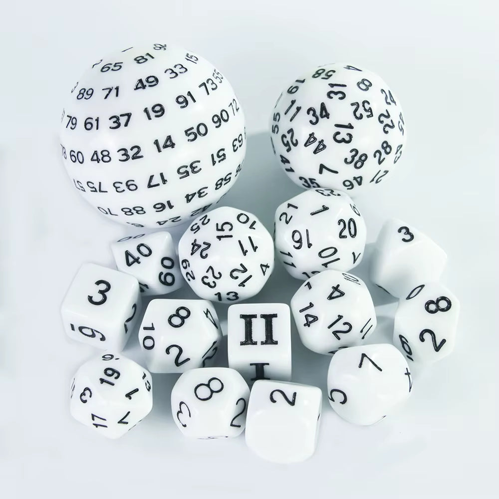 Tabletop Dice Set D3-D100 15 Pcs