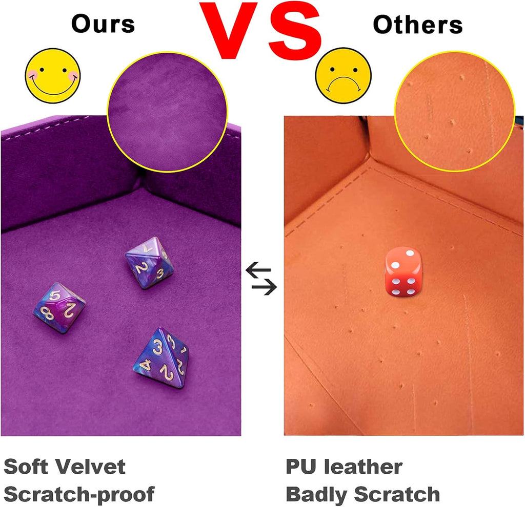 Leather Dice Trays (4-Pack) – Folding Dice Rolling Trays