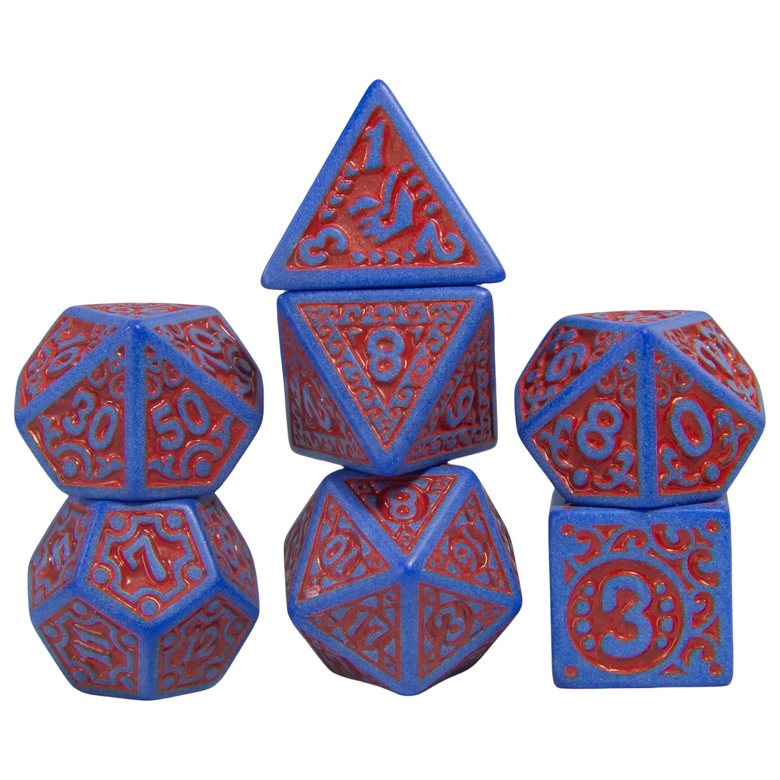 7Pcs/Set Dice Set Pretty Pattern Plastic Cube for DND Board Game Entertainment Accessories