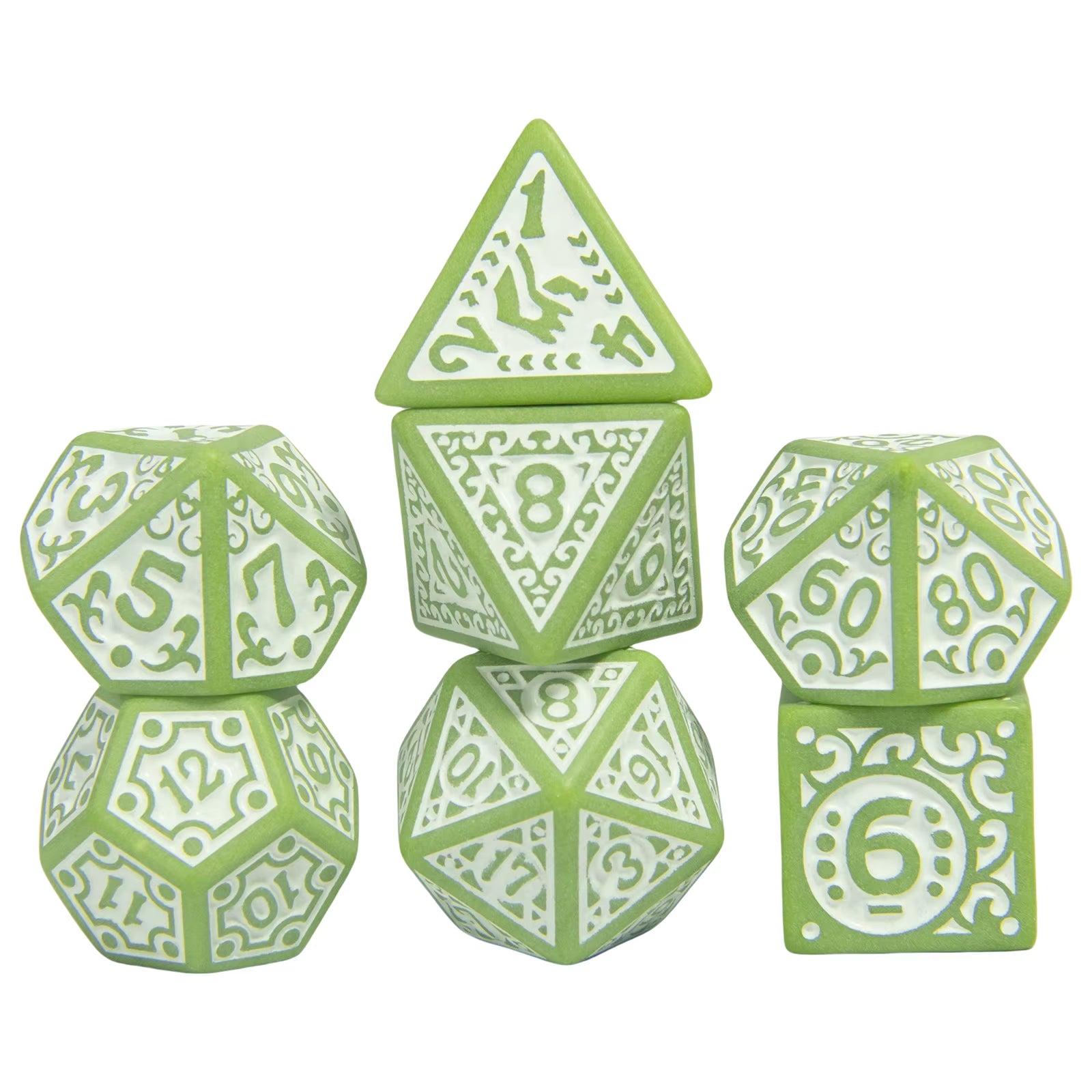 7Pcs/Set Dice Set Pretty Pattern Plastic Cube for DND Board Game Entertainment Accessories