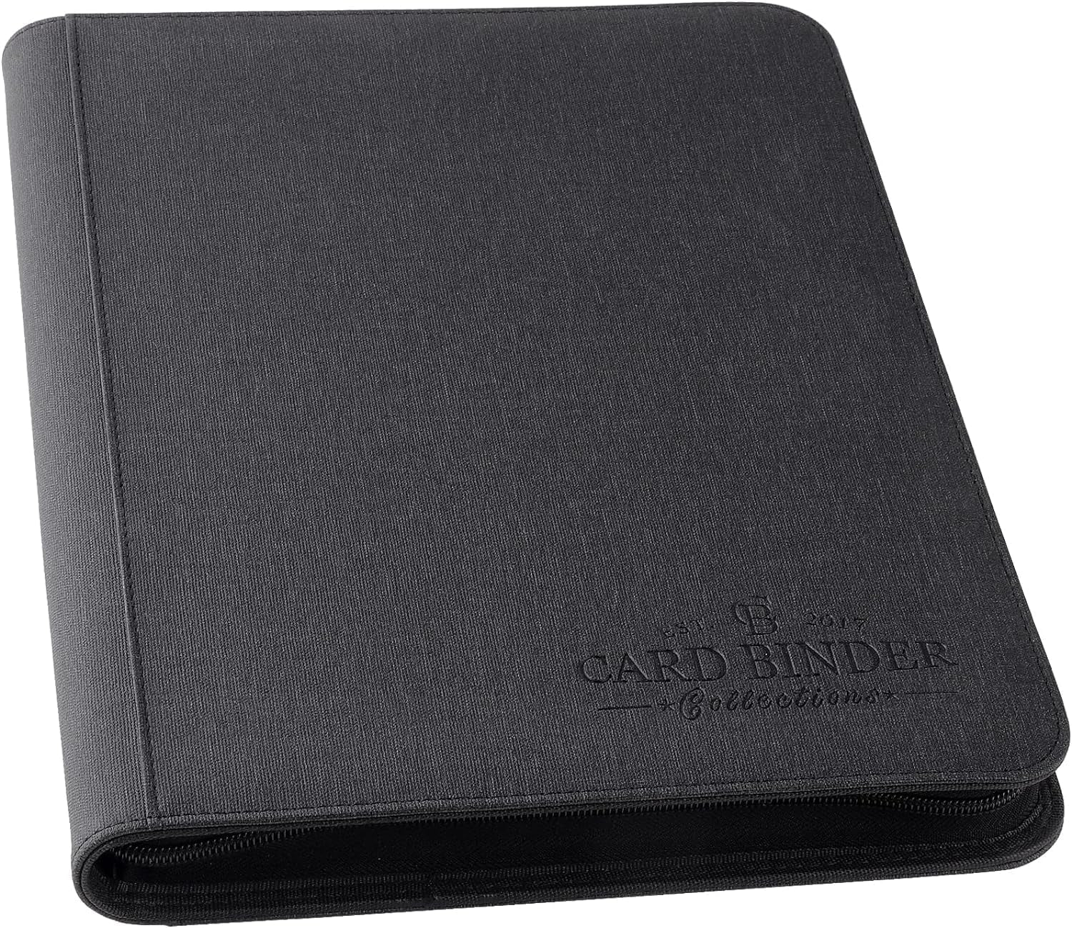 9-Pocket Zip Card Binder – 540 Double-Sided PU Album for MTG, TCG, Sports (Black)