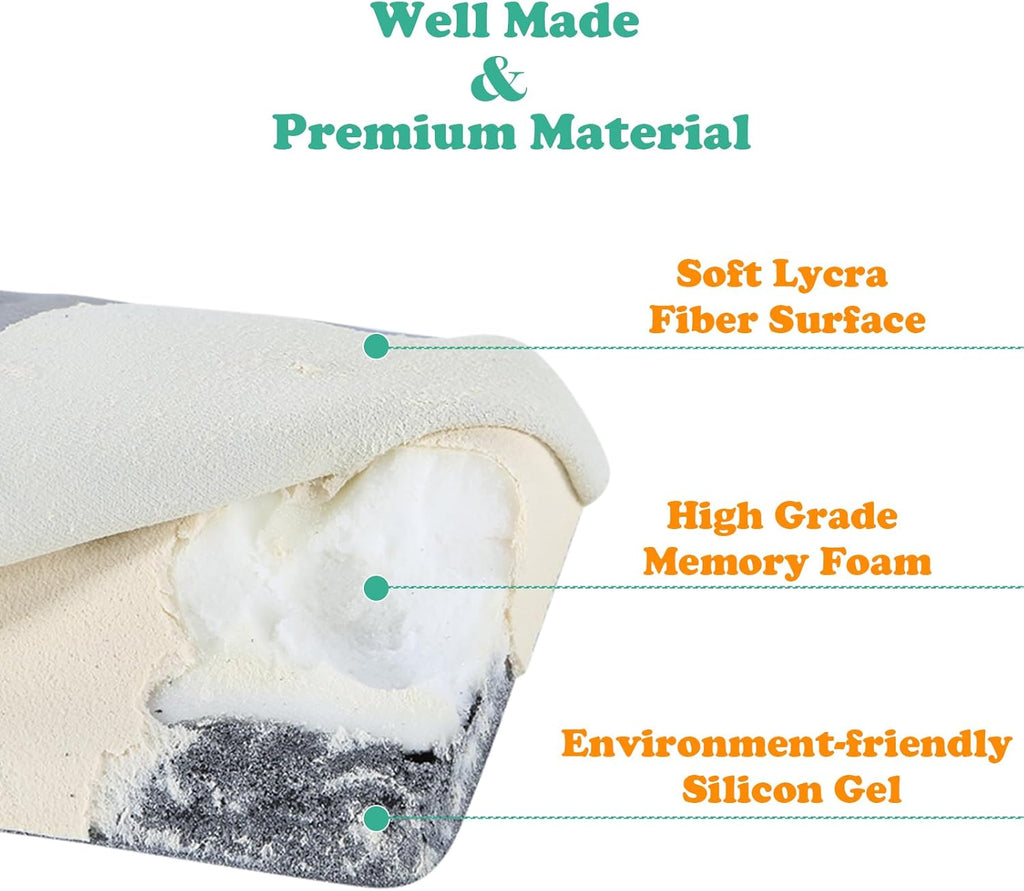 Ergonomic Keyboard Wrist Rest & Mouse Pad Set – Memory Foam Wrist Support (Anti-Slip Base)