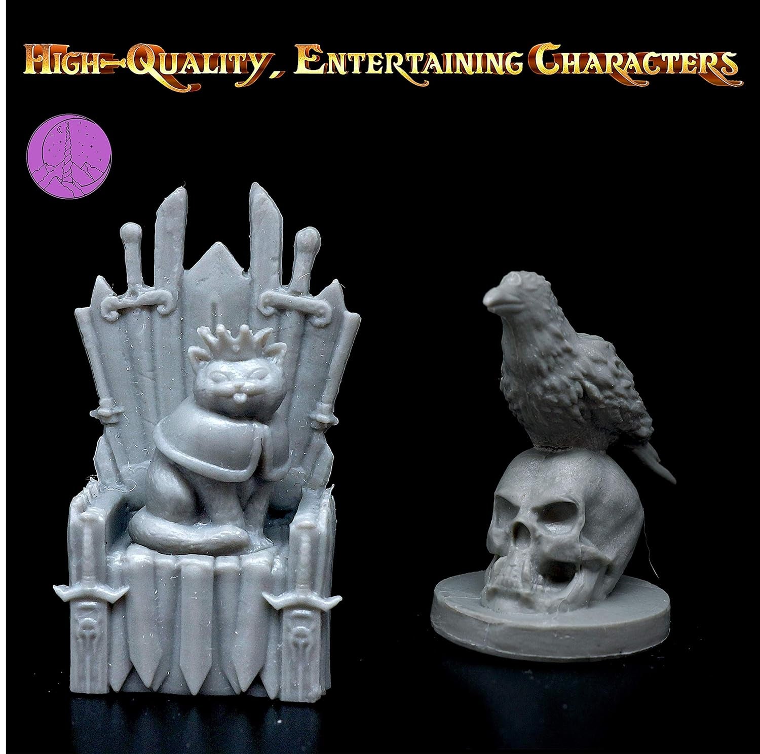 26 Unpainted Animal Miniatures (28 mm) for D&D/TTRPG Tabletop