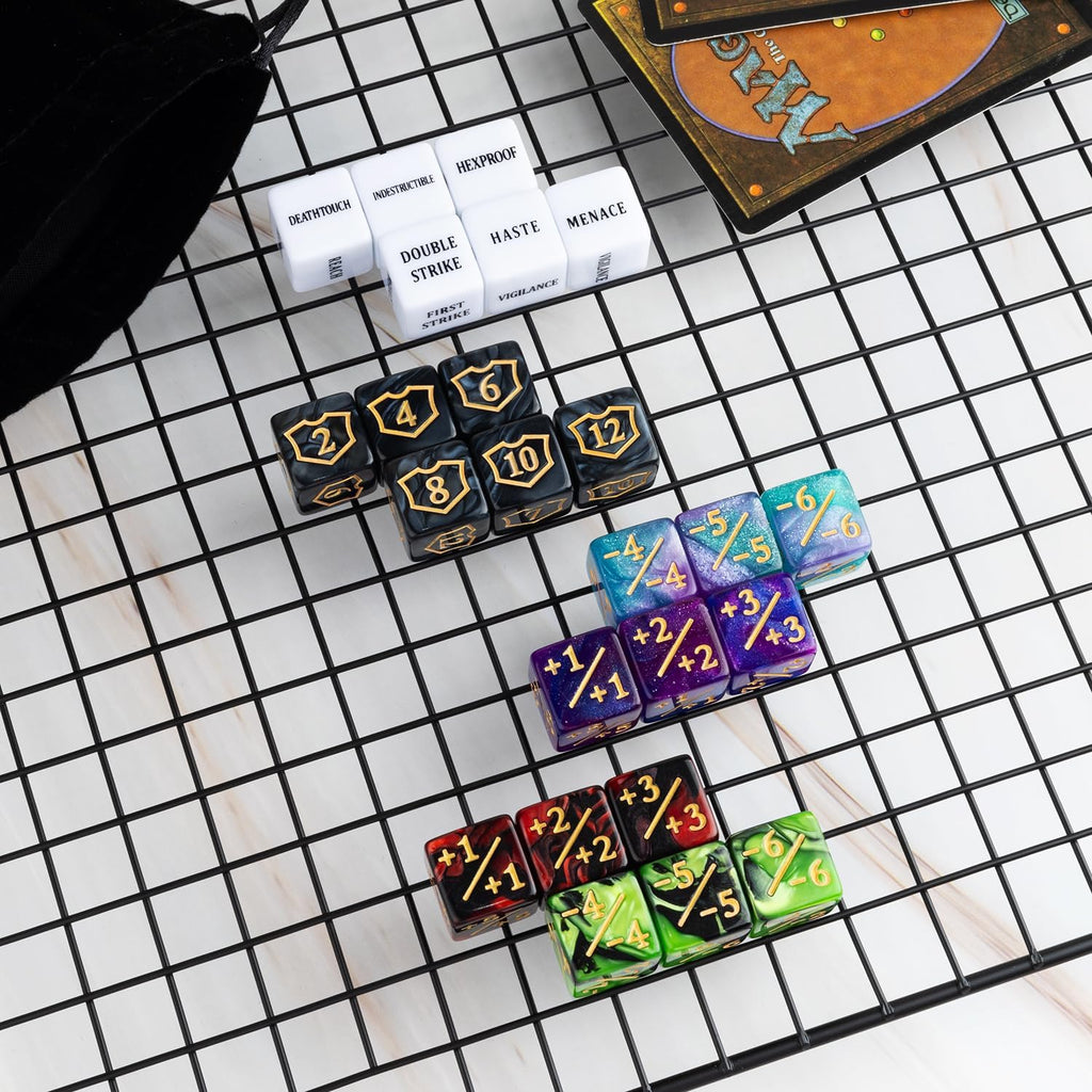 63-Piece Token & Counter Set for MTG — Dice Counters / Ability Markers