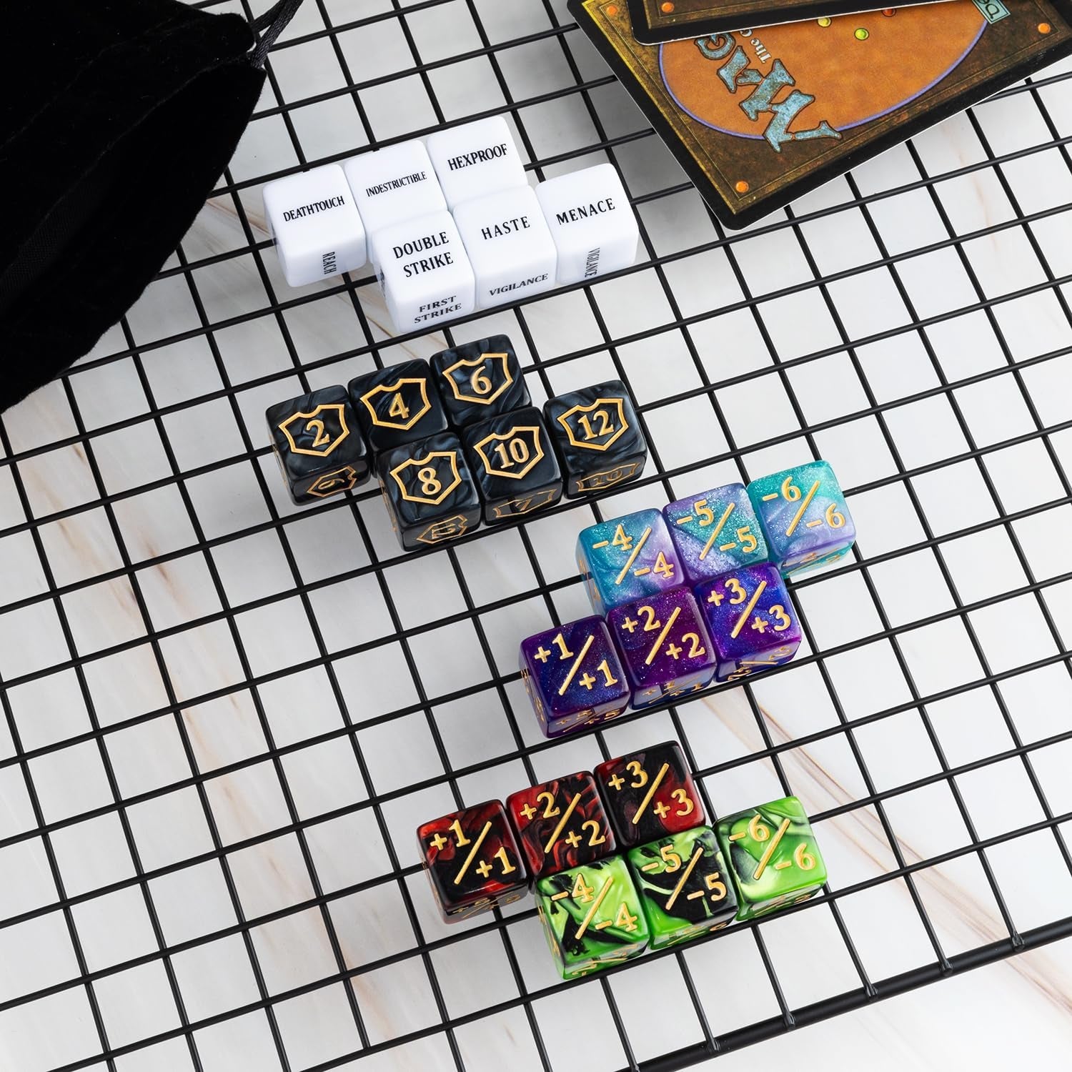 63-Piece Token & Counter Set for MTG — Dice Counters / Ability Markers