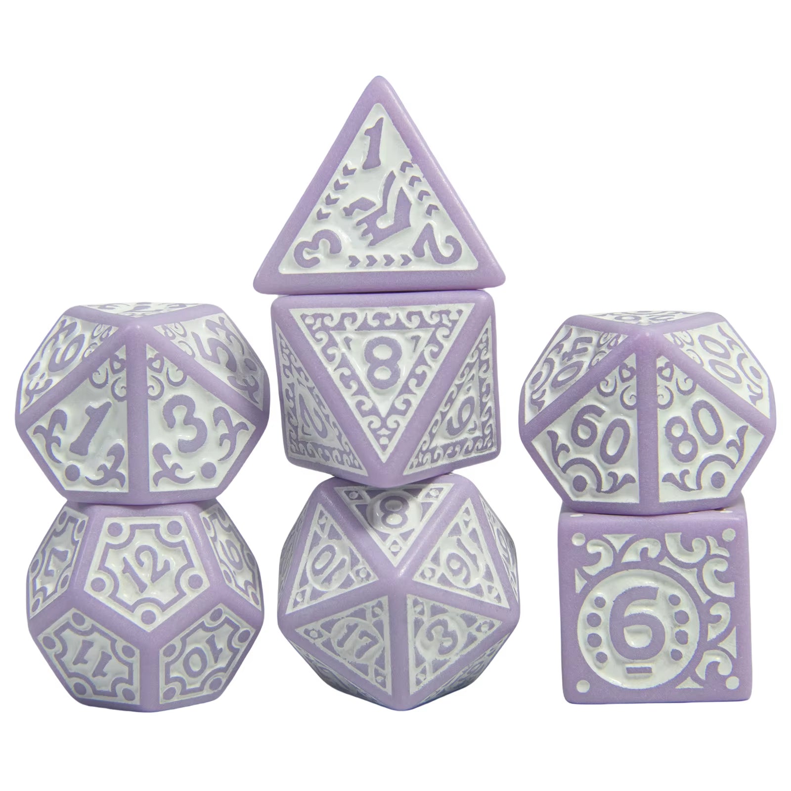 7Pcs/Set Dice Set Pretty Pattern Plastic Cube for DND Board Game Entertainment Accessories