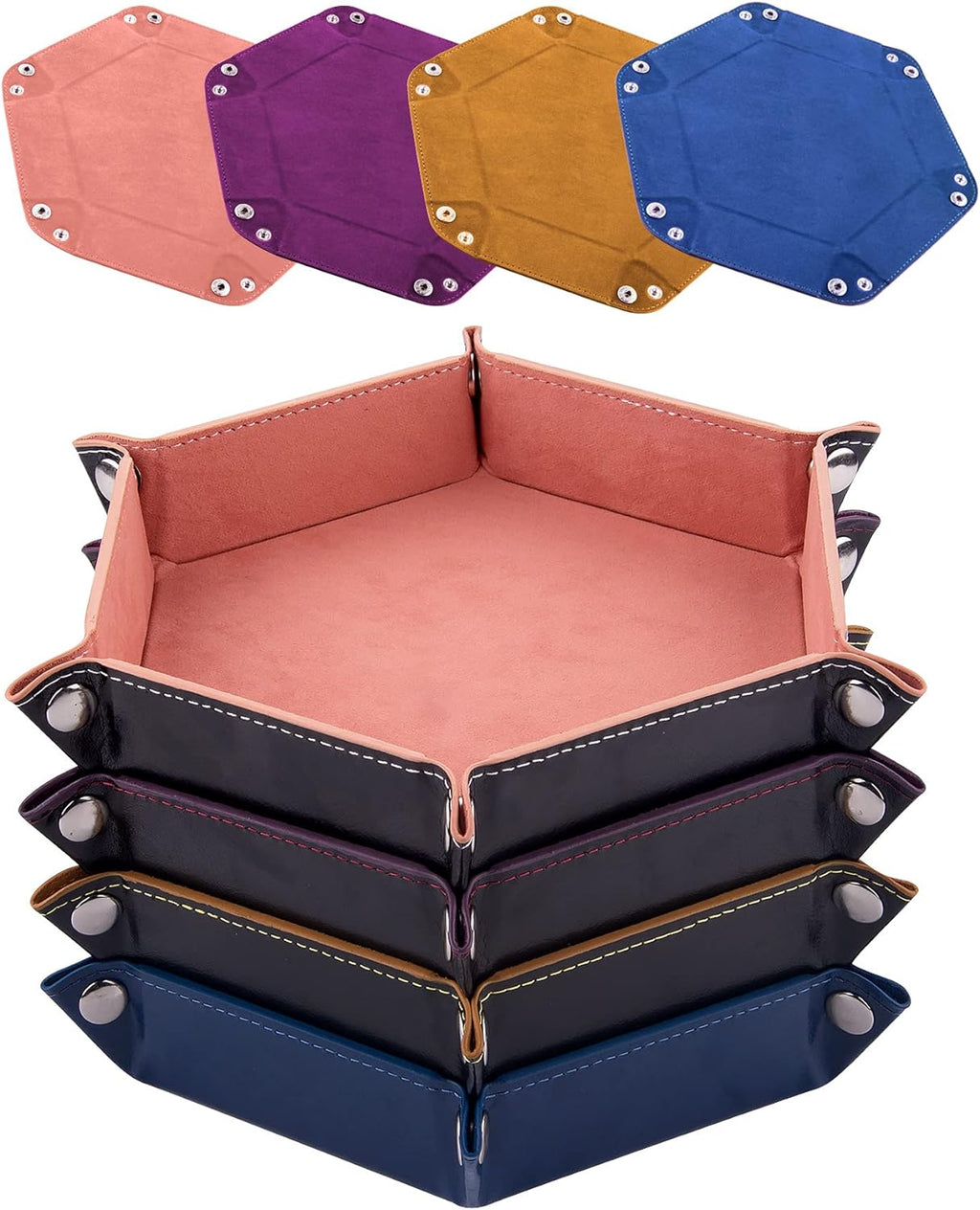 Leather Dice Trays (4-Pack) – Folding Dice Rolling Trays