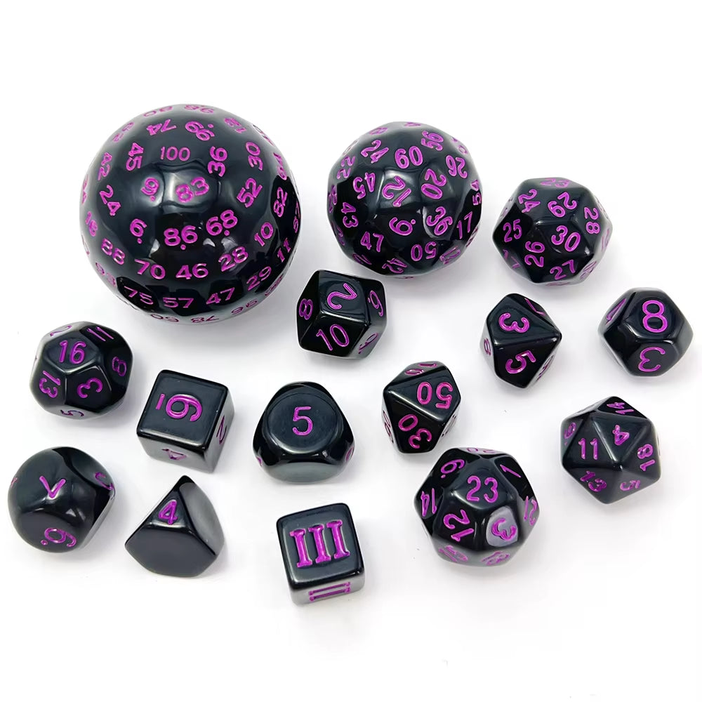 Tabletop Dice Set D3-D100 15 Pcs